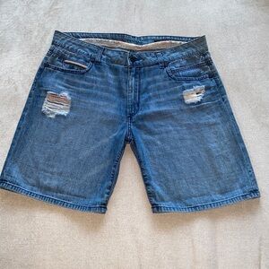 Rockstar Sushi Distressed Denim Shorts Size 29